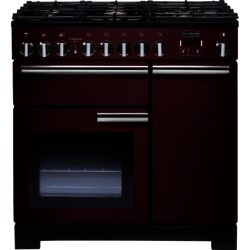 Rangemaster Professional Deluxe 90cm Dual Fuel 97620 Range Cooker in Cranberry